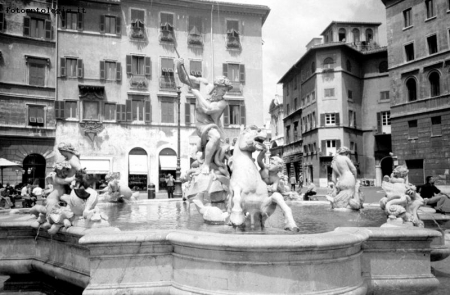 Roma - Fontana del Nettuno a Piazza Navona