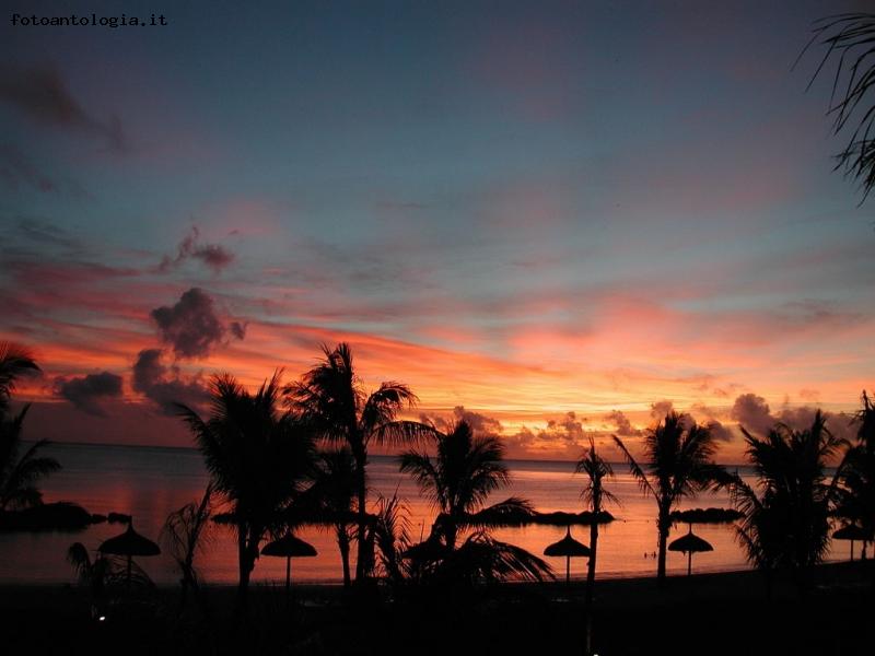 tramonto alle  mauritius
