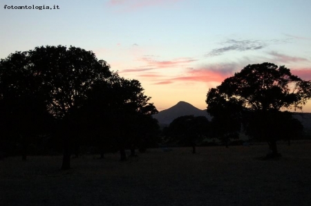 tramonto sul monte santo