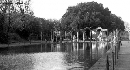 Tivoli, Villa Adriana. Canopo in B&W