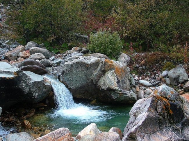 torrente in autunno