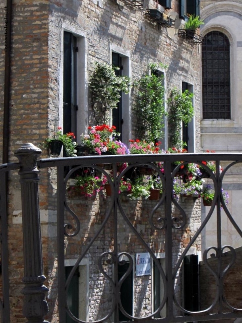 sul ponte, oltre il parapetto ....