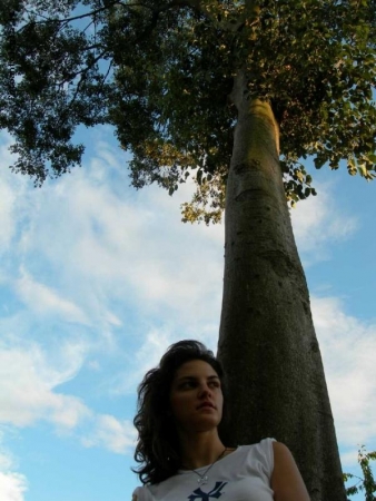 Ragazza sotto l'albero