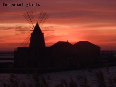 tramonto alle saline