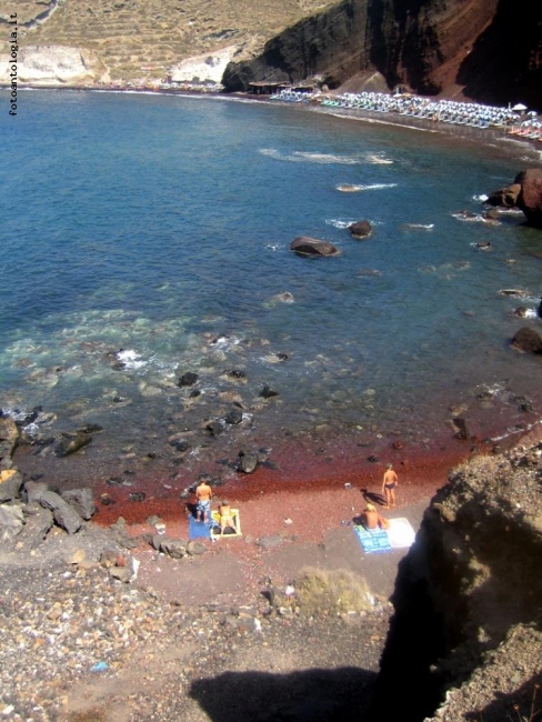 Santorini, red beach