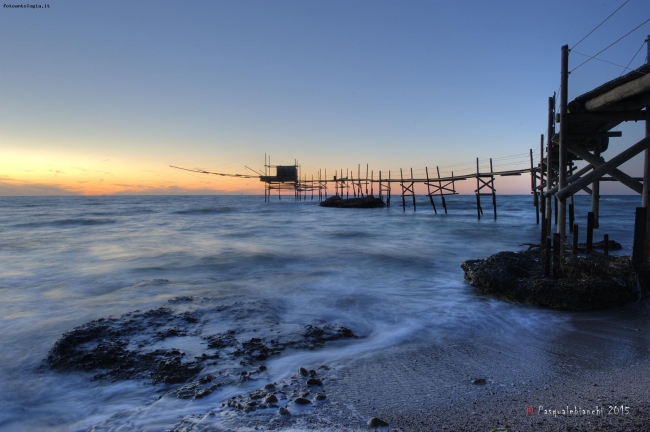 Trabucco al tramonto