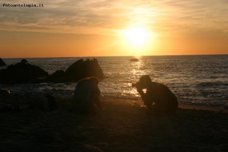 fotografando al tramonto