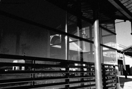Riflessioni in b&n -ex mattatoio del Testaccio