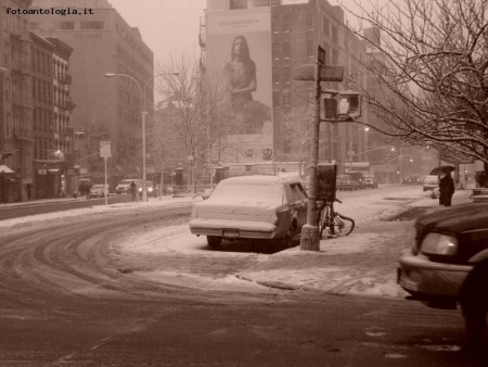 pomeriggio tra sogno e neve per le strade di NY