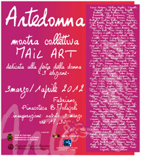 MAIL ART ArteDonna 2012: incontro artistico dedicato alla festa della donna, 3 edizione