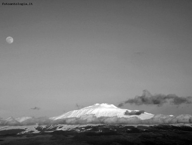 One moon, one volcano