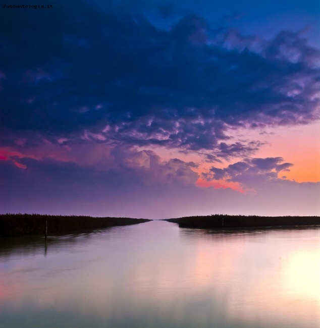 sunset on the lagoon