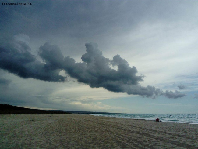 Una presenza in spiaggia