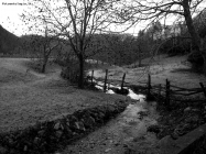 La campagna in bianco e nero